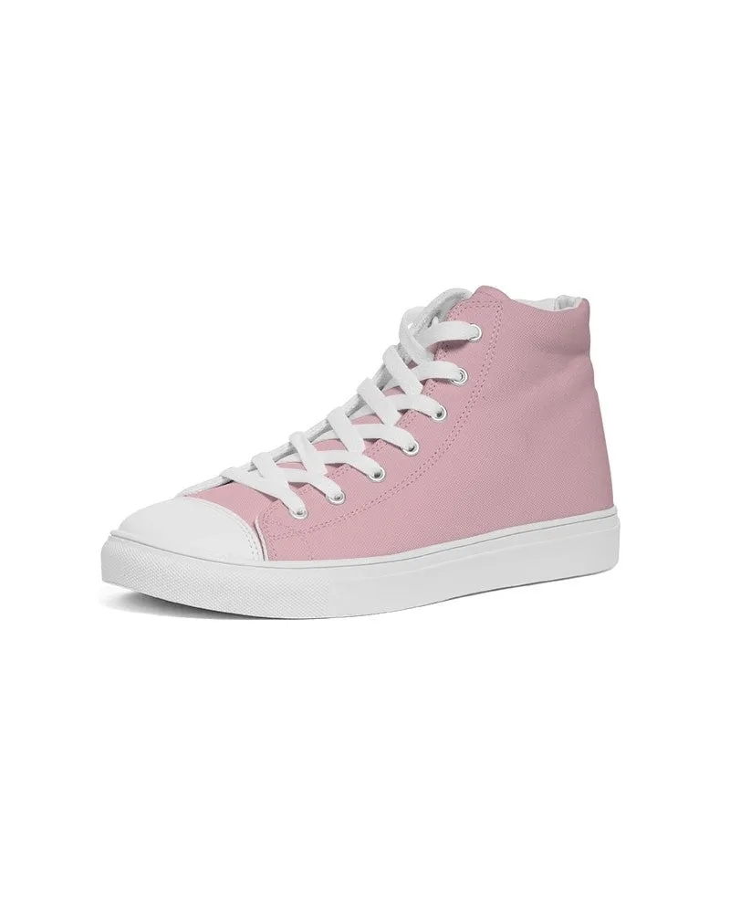 Pale Pastel Cool Pink Women's High-top Canvas Sneakers | Women's | Bright Pale Pastel Cool Pink | C0M30Y8K0