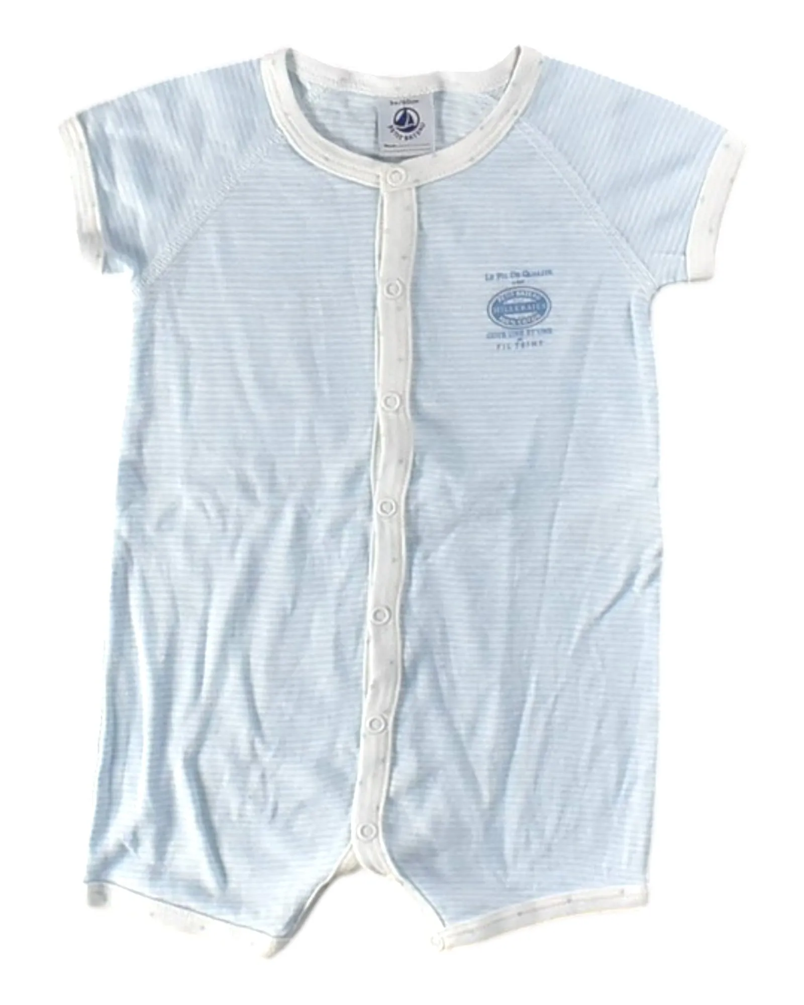Petit Bateau Short Sleeve Romper 3M